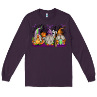 Plum Halloween Gnomes Long Sleeve Tee - texasbilliewilder