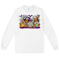 White Halloween Gnomes Long Sleeve Tee - texasbilliewilder