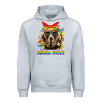 Heather Grey Mama Bear Pride LGBTQ+ Urban Hoodie - BundleAndBundleShop
