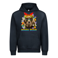 Navy Mama Bear Pride LGBTQ+ Urban Hoodie - BundleAndBundleShop