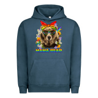 Pigment Midnight Navy Mama Bear Pride LGBTQ+ Urban Hoodie - BundleAndBundleShop