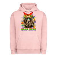 Pigment Salmon Mama Bear Pride LGBTQ+ Urban Hoodie - BundleAndBundleShop