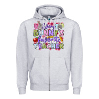 Heather Grey Easter Day Every bunny's favorite Teacher Zipper Hoodie - OliviaCreatesArt