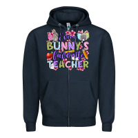 Navy Easter Day Every bunny's favorite Teacher Zipper Hoodie - OliviaCreatesArt
