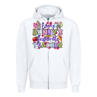 White Easter Day Every bunny's favorite Teacher Zipper Hoodie - OliviaCreatesArt
