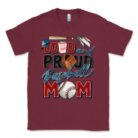 Burgundy loud and proud baseball mom Classic Tee - Zillion Design Studio