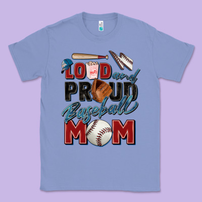Loud And Proud Baseball Mom Classic Tee Designed By Zillion Design Studio