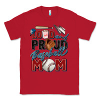 Red loud and proud baseball mom Classic Tee - Zillion Design Studio