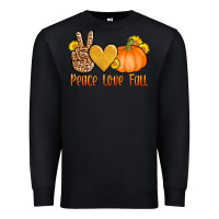 Black peace love fall Premium Sweatshirt - AdoDesignShop
