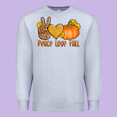 Peace Love Fall Premium Sweatshirt Designed By Adodesignshop