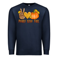 Navy peace love fall Premium Sweatshirt - AdoDesignShop