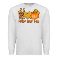 Oatmeal Heather peace love fall Premium Sweatshirt - AdoDesignShop