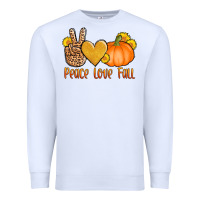 White peace love fall Premium Sweatshirt - AdoDesignShop