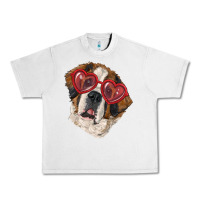 Lunar Rock Saint bernard with love glasses Urban Heavy Tee - RanaPortraitStore
