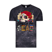 Cloud Black Day of the dead skeleton Vintage Tee - RanaPortraitStore