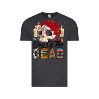 Vintage Black Day of the dead skeleton Vintage Tee - RanaPortraitStore