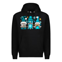 Black winter gnomies Premium Hoodie - NancyCooperArtShop