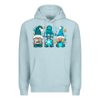 Blue Mist winter gnomies Premium Hoodie - NancyCooperArtShop