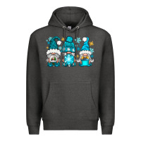 Charcoal Heather winter gnomies Premium Hoodie - NancyCooperArtShop