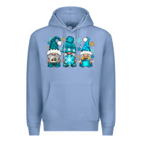 Colony Blue winter gnomies Premium Hoodie - NancyCooperArtShop