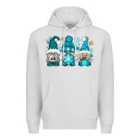 Dove Grey winter gnomies Premium Hoodie - NancyCooperArtShop