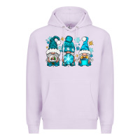 Lilac winter gnomies Premium Hoodie - NancyCooperArtShop