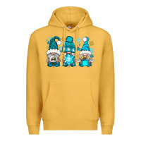 Mustard winter gnomies Premium Hoodie - NancyCooperArtShop