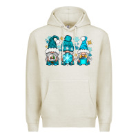 Oatmeal Heather winter gnomies Premium Hoodie - NancyCooperArtShop