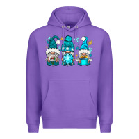 Purple winter gnomies Premium Hoodie - NancyCooperArtShop