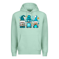 Seafoam winter gnomies Premium Hoodie - NancyCooperArtShop