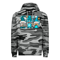Slate Camo winter gnomies Premium Hoodie - NancyCooperArtShop