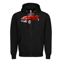 Black western red truck right 34 view Zipper Hoodie - FaDigitalArtStudio