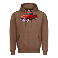 Chestnut western red truck right 34 view Zipper Hoodie - FaDigitalArtStudio