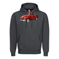 Smoke western red truck right 34 view Zipper Hoodie - FaDigitalArtStudio