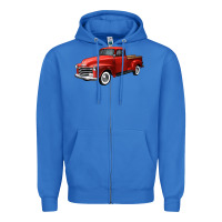 Western Red Truck Right 34 View Zipper Hoodie | Teevron