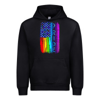 Black Pride LGBTQ+ American Flag Urban Hoodie - BundleAndBundleShop