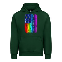 Forest Green Pride LGBTQ+ American Flag Urban Hoodie - BundleAndBundleShop