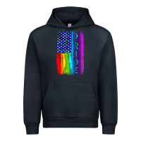 Navy Pride LGBTQ+ American Flag Urban Hoodie - BundleAndBundleShop
