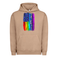 Pigment Burro Pride LGBTQ+ American Flag Urban Hoodie - BundleAndBundleShop