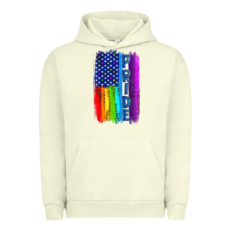 Pride Lgbtq+ American Flag Urban Hoodie by BundleAndBundleShop | Teevron