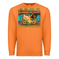 Carrot western coop animals farm chicken chick rooster sunflowers wooden sera Premium Sweatshirt - Artiststas