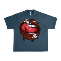 Midnight Navy sports lips american football Urban Heavy Tee - texasbilliewilder