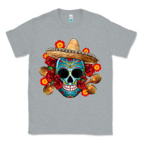 Heather Grey mexico skull Classic Tee - CTS Tumbler Store
