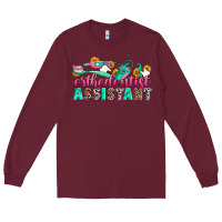 Burgundy orthodontist assistant Long Sleeve Tee - Zillion Design Studio