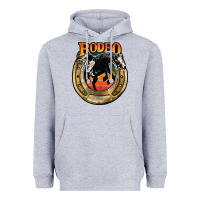 Heather Grey rodeo Heavyweight Hoodie - JahusDesignShop