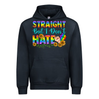 Navy LGBTQ+ Straight But I Don't Hate Urban Hoodie - BundleAndBundleShop