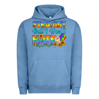 Pigment Pebble Blue LGBTQ+ Straight But I Don't Hate Urban Hoodie - BundleAndBundleShop