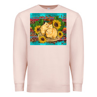 Pale Pink western chicks coop animals sunflowers cactus serape leopard turquoise Premium Sweatshirt - Artiststas