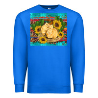 Western Chicks Coop Animals Sunflowers Cactus Serape Leopard Turquoise Premium Sweatshirt | Teevron