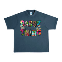 Midnight Navy sassy little thing Urban Heavy Tee - Zillion Design Studio